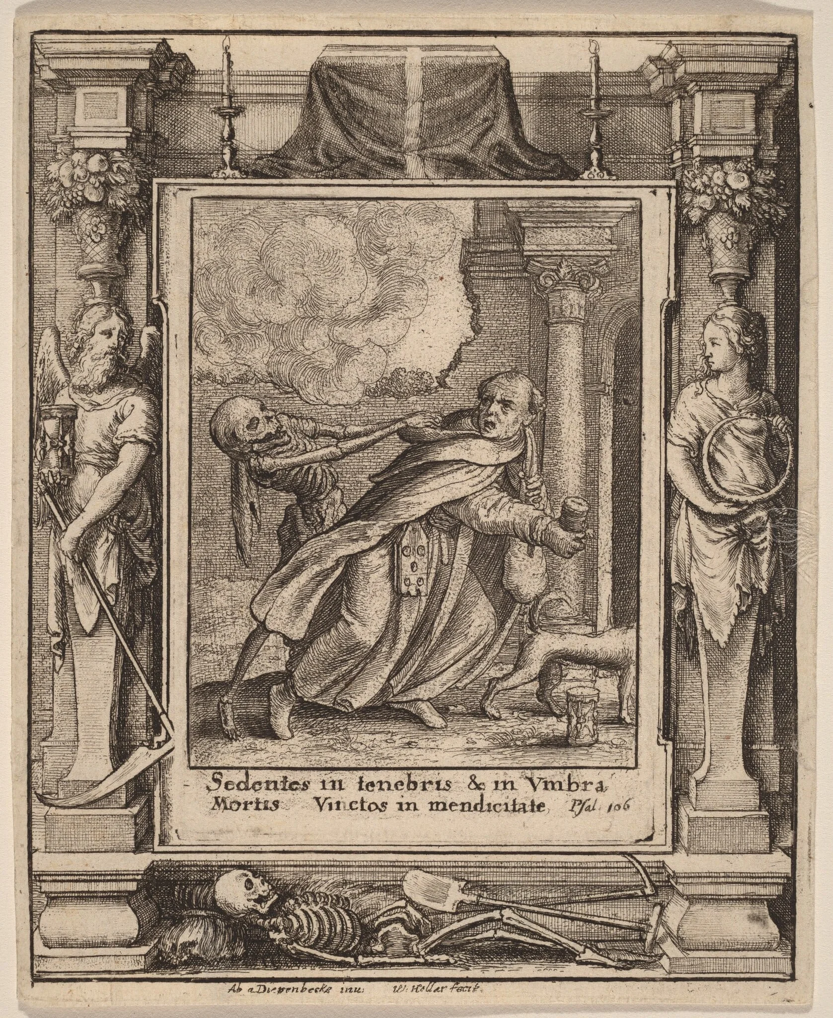 Monk, by Wenceslaus Hollar, ink, 1651