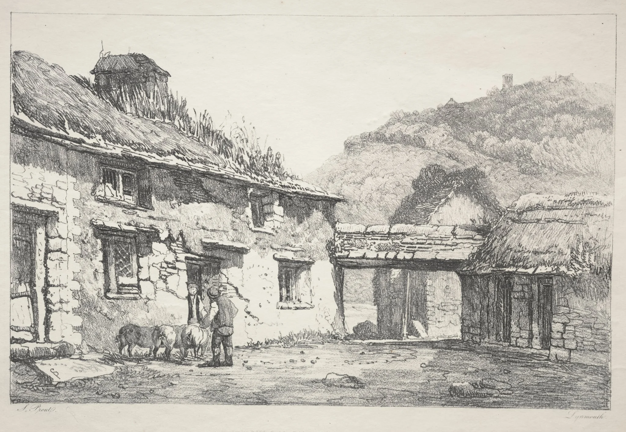 Lynmouth, by Samuel Prout, 1819