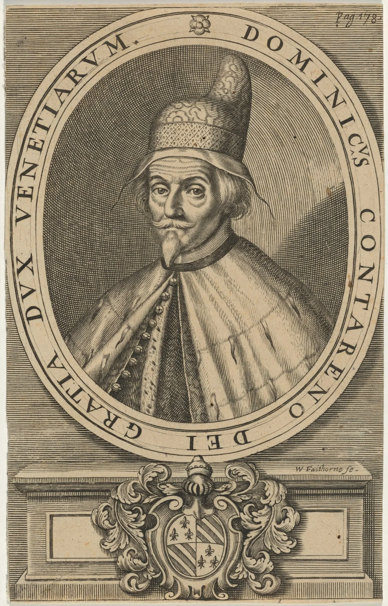 Domenico Contarino, by William Faithorne, ink, 1684