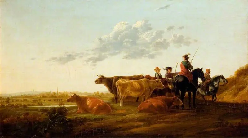 Landscape with Horsemen and Cattle