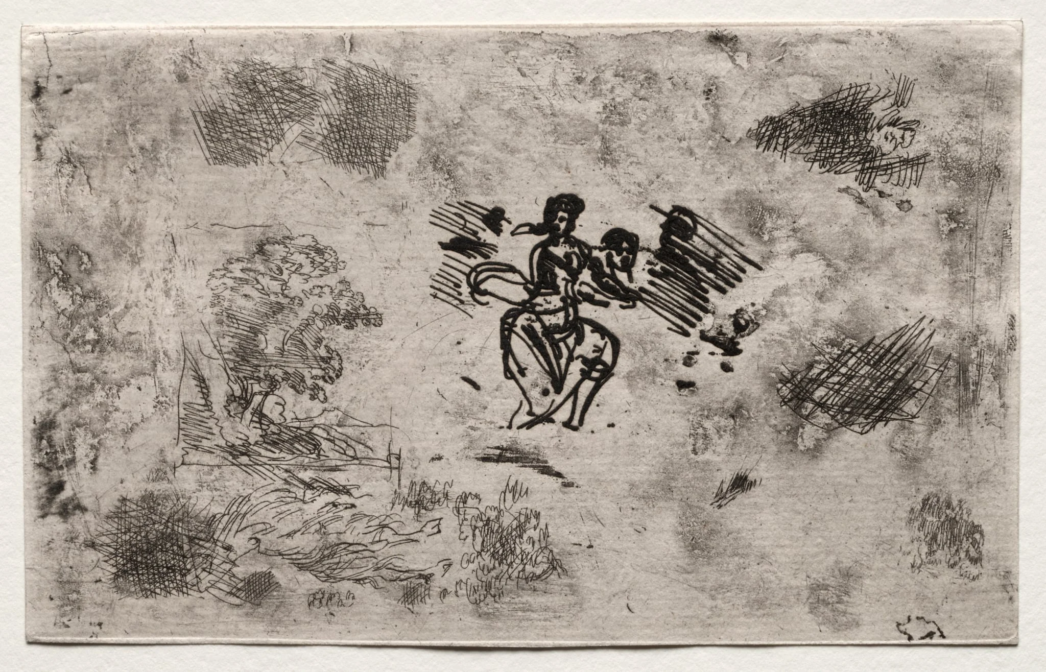Study of a Seated Woman and other Sketches, by Claude Lorrain, 1632