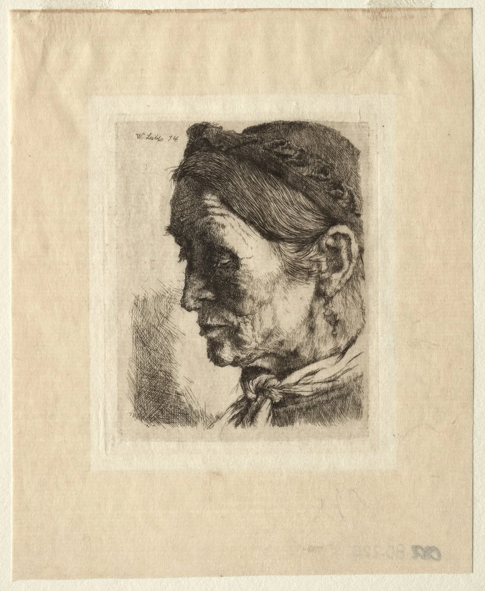 Head of a Peasant Woman, by Wilhelm Leibl, 1874