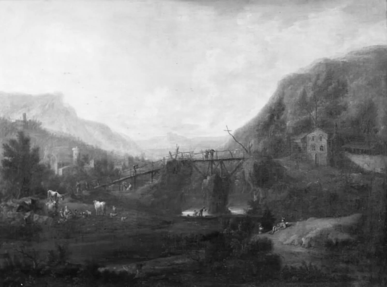 Mountain Landscape, by Unknown, unspecified, 1735