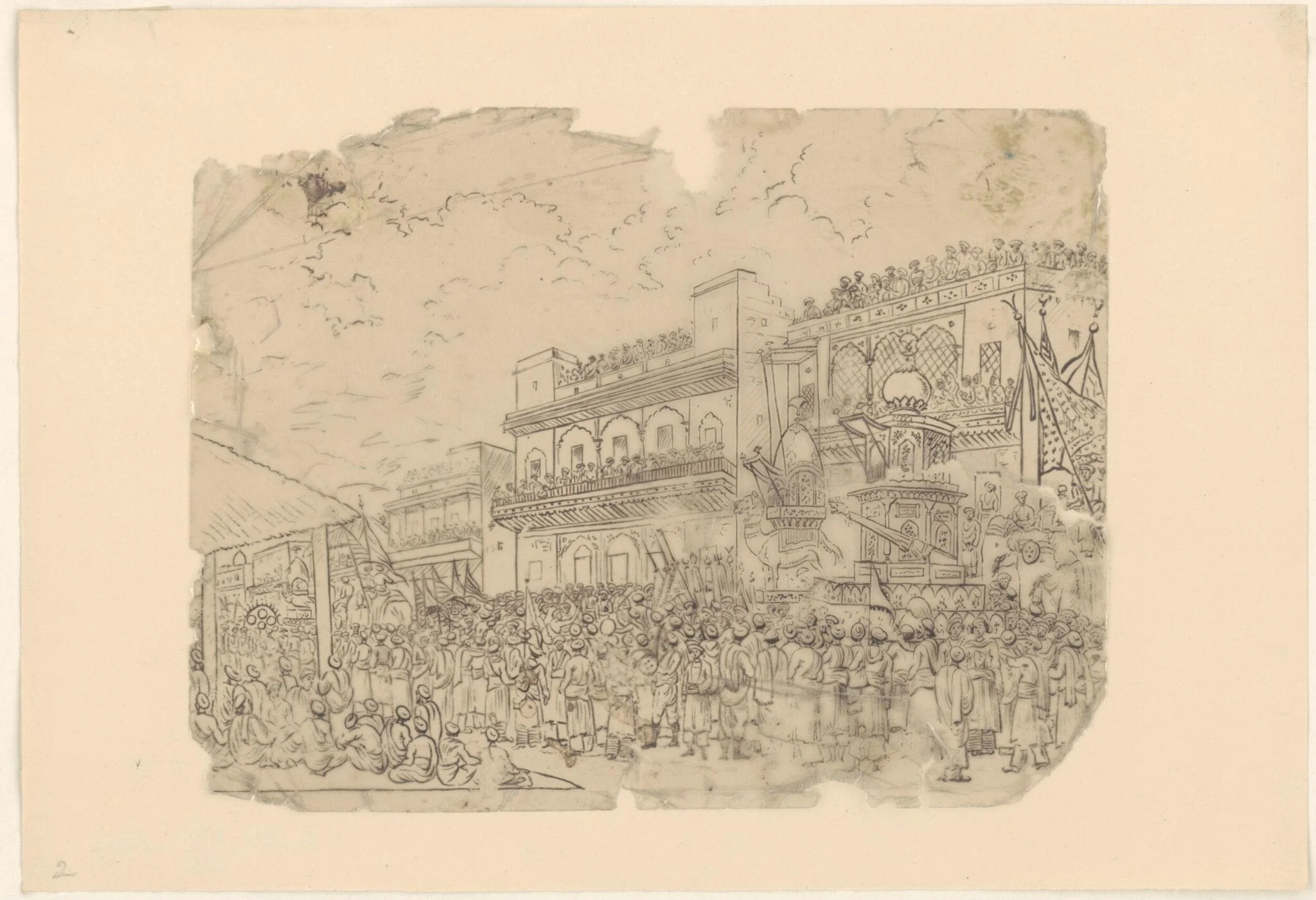 One of Thirty-two paintings depicting festivals, ceremonies and occupations., by Unknown, gouache, 1800