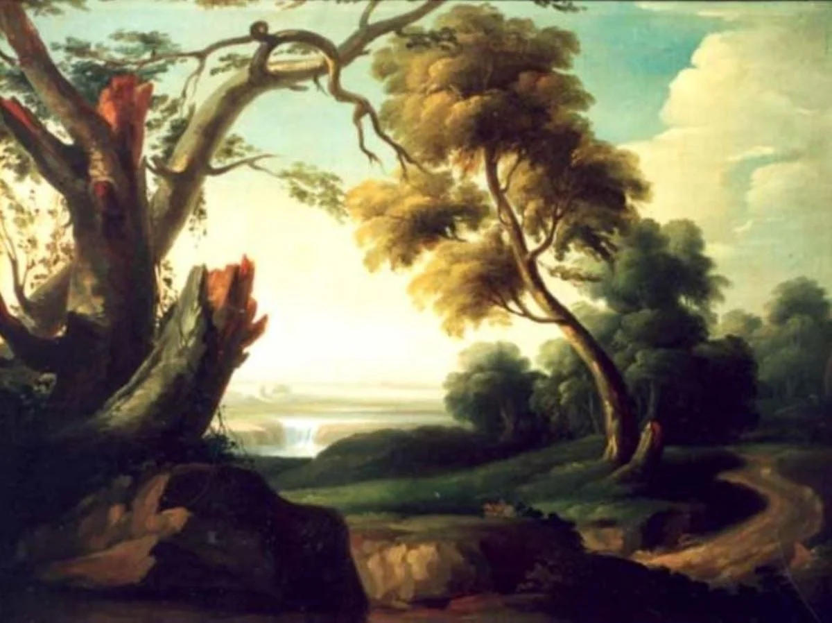 Peisaj cu arbore frânt, by Gheorghe Tattarescu, unspecified, 1850