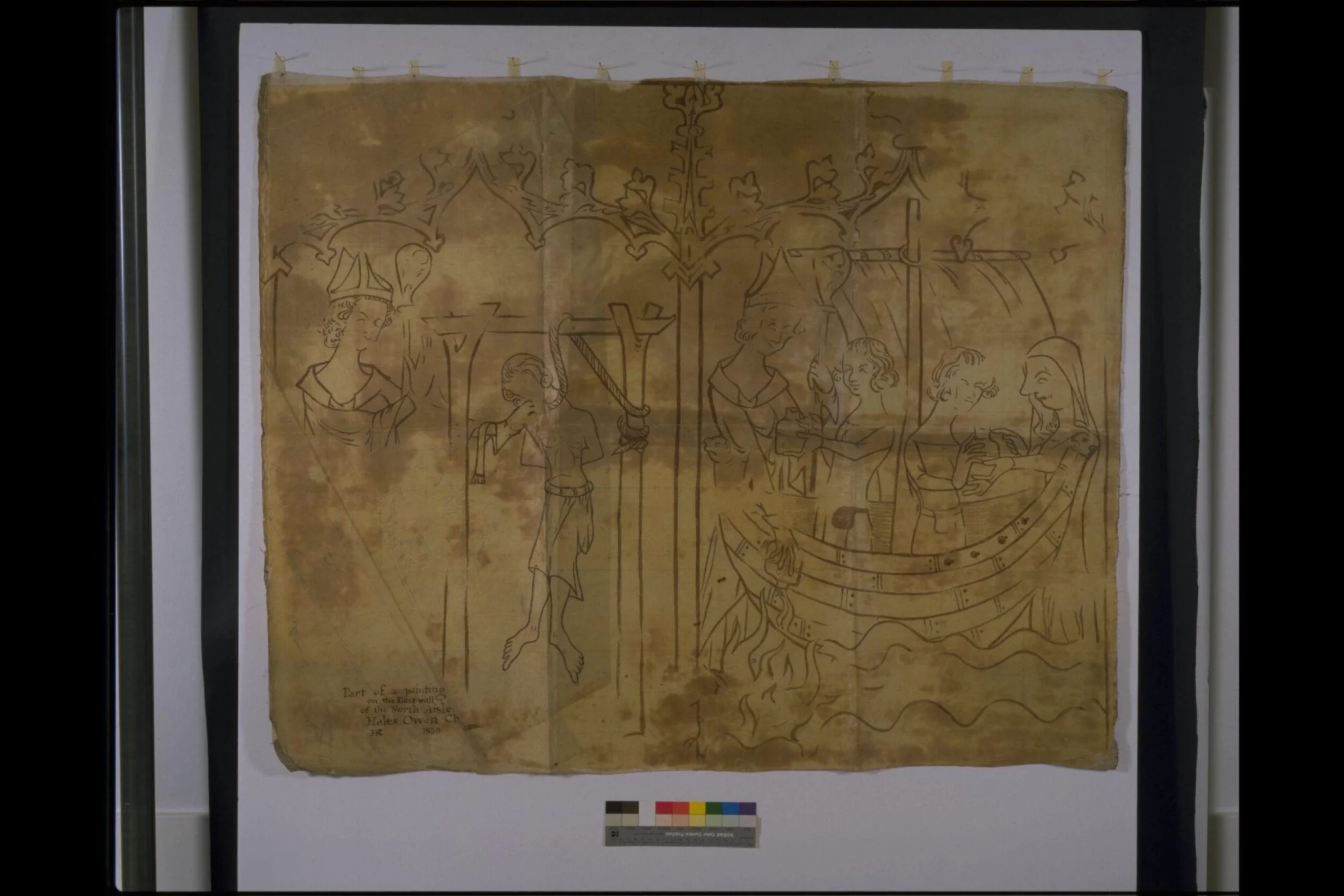 The Legend of St. Kenelm, King of Mercia, by Unknown, watercolor, 1839