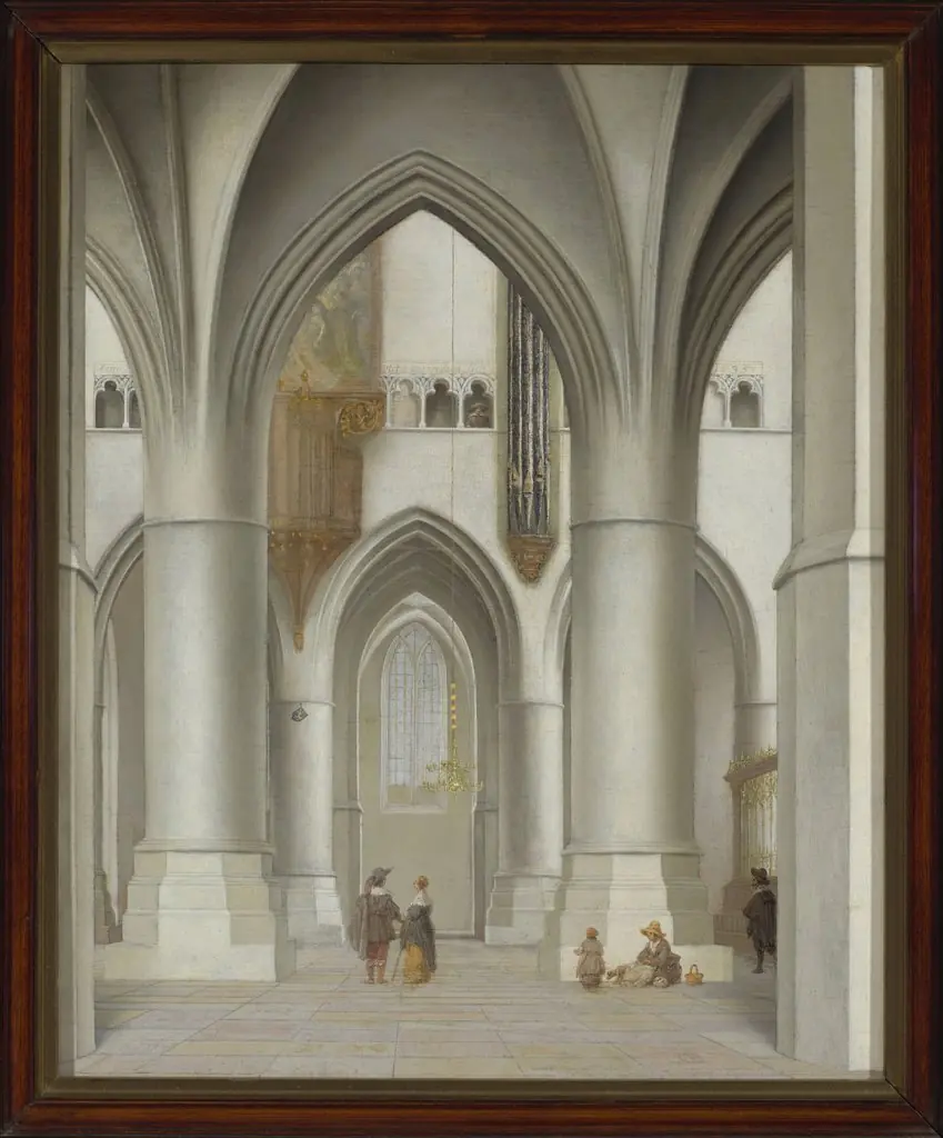 View of the interior of the St. Bavo Church in Haarlem