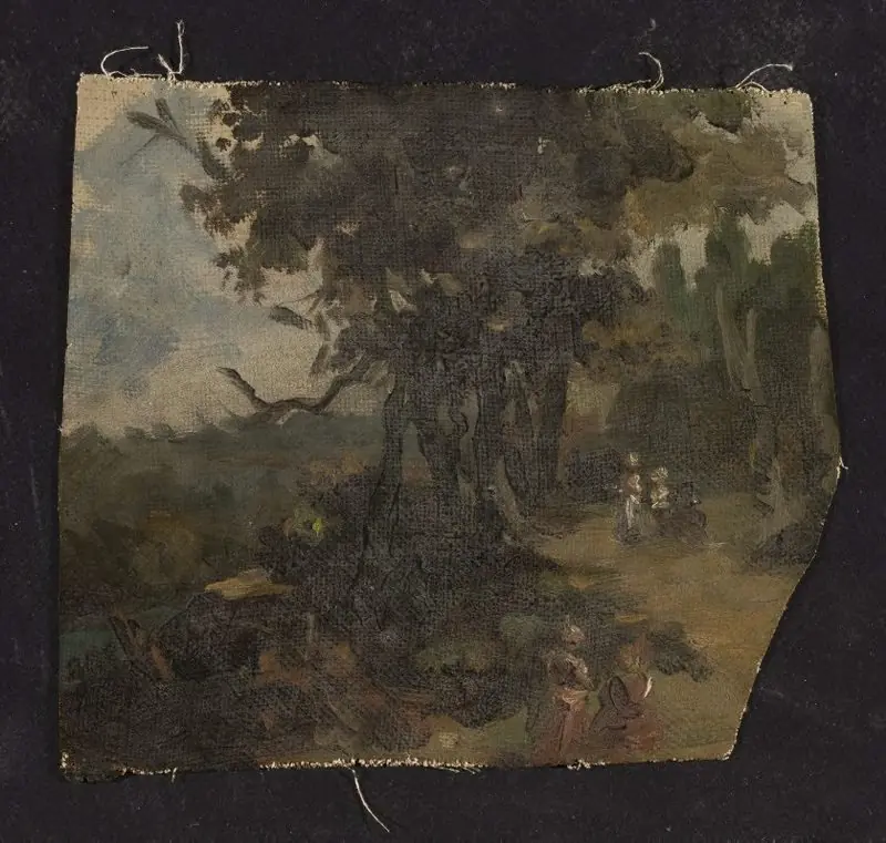 Landscape fragment, sketch