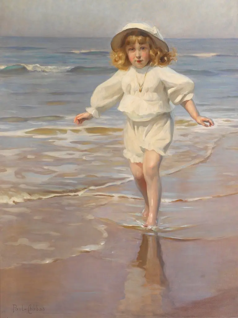 Dolores de Pedroso y Sturdza at the beach of Biarritz