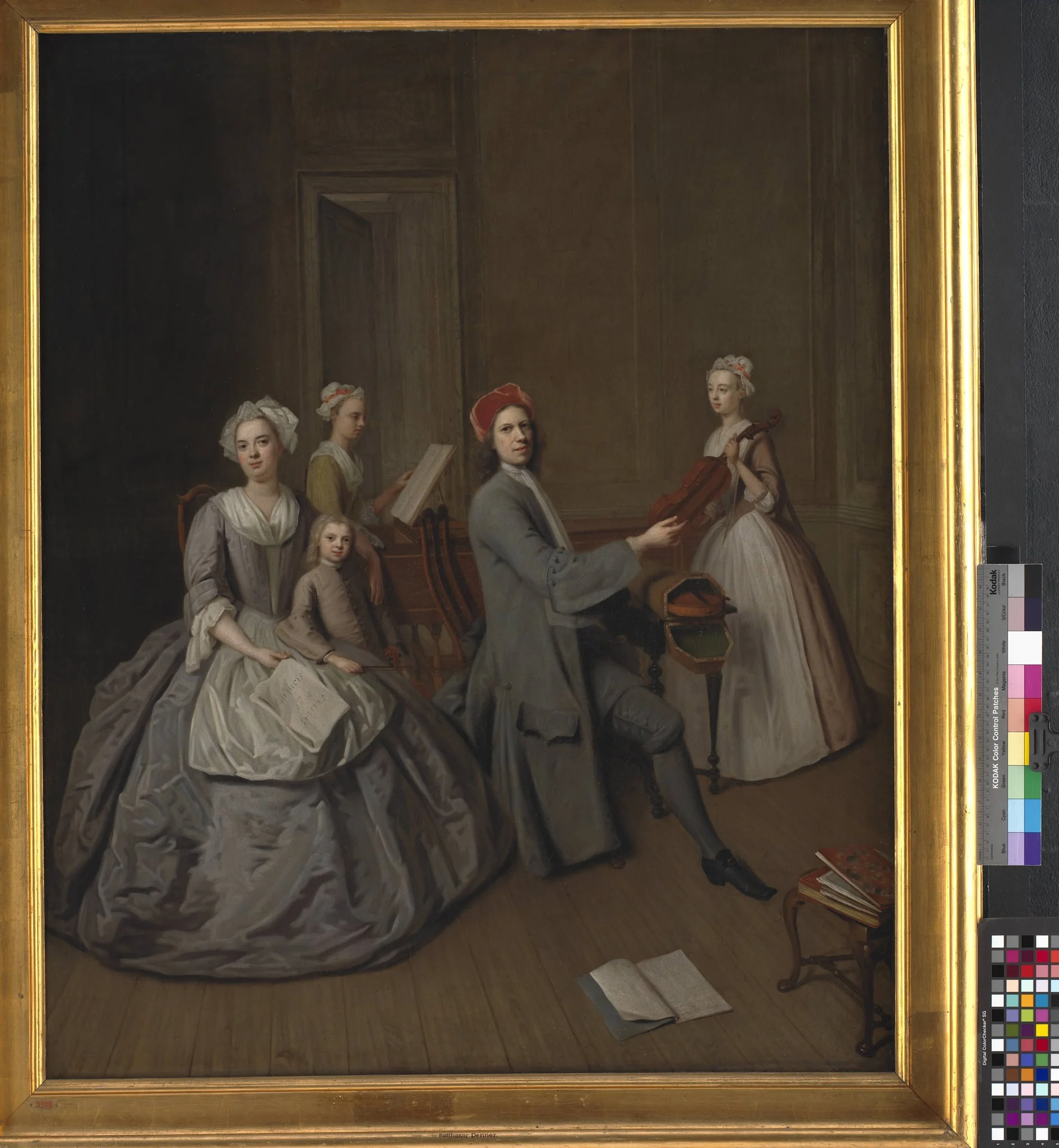 The Artist's Family Making Music Together, by Unknown, 1750