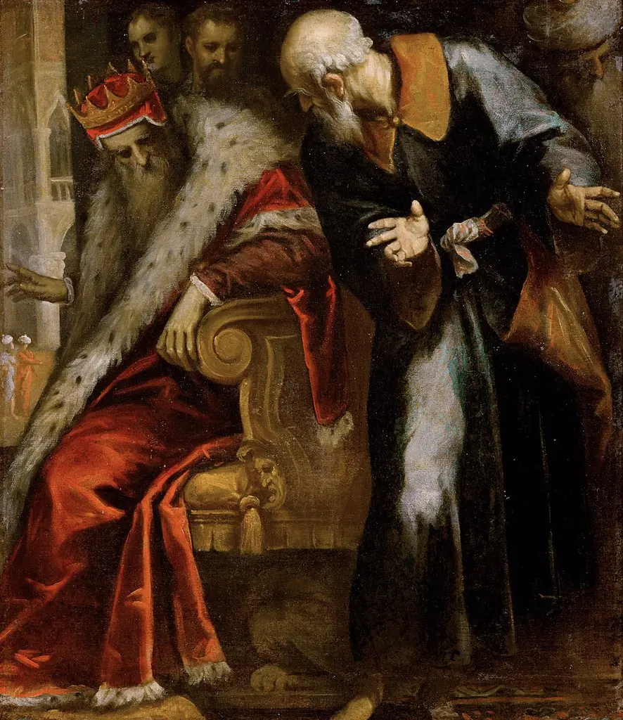 The prophet Nathan admonishes King David