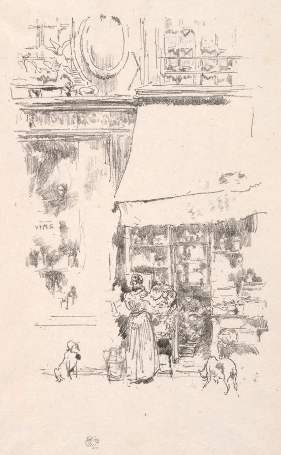 La fruitière de la Rue de Grenelle, by James McNeill Whistler, 1874