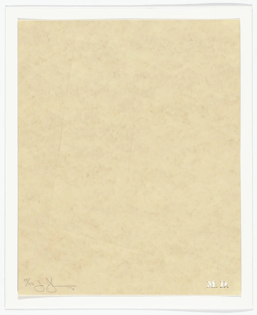 Untitled, by Jasper Johns, ink, 1974