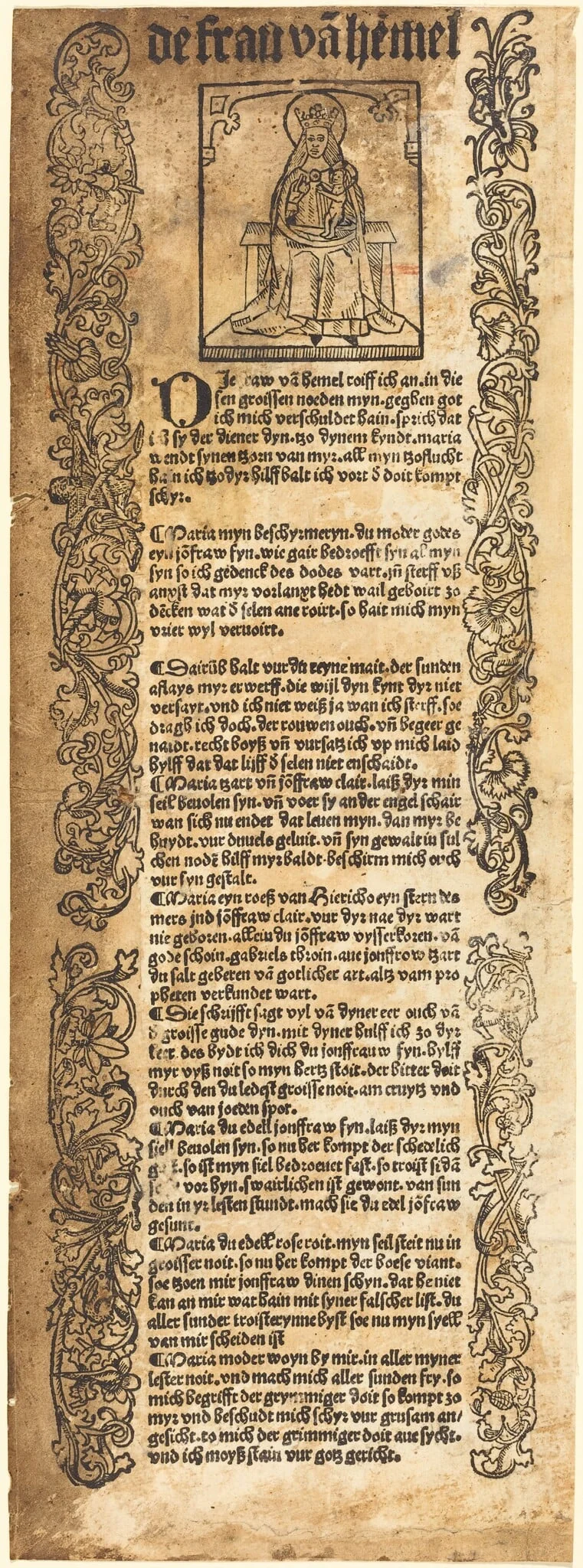 Song to the Madonna, by German 15th Century, ink, 1500