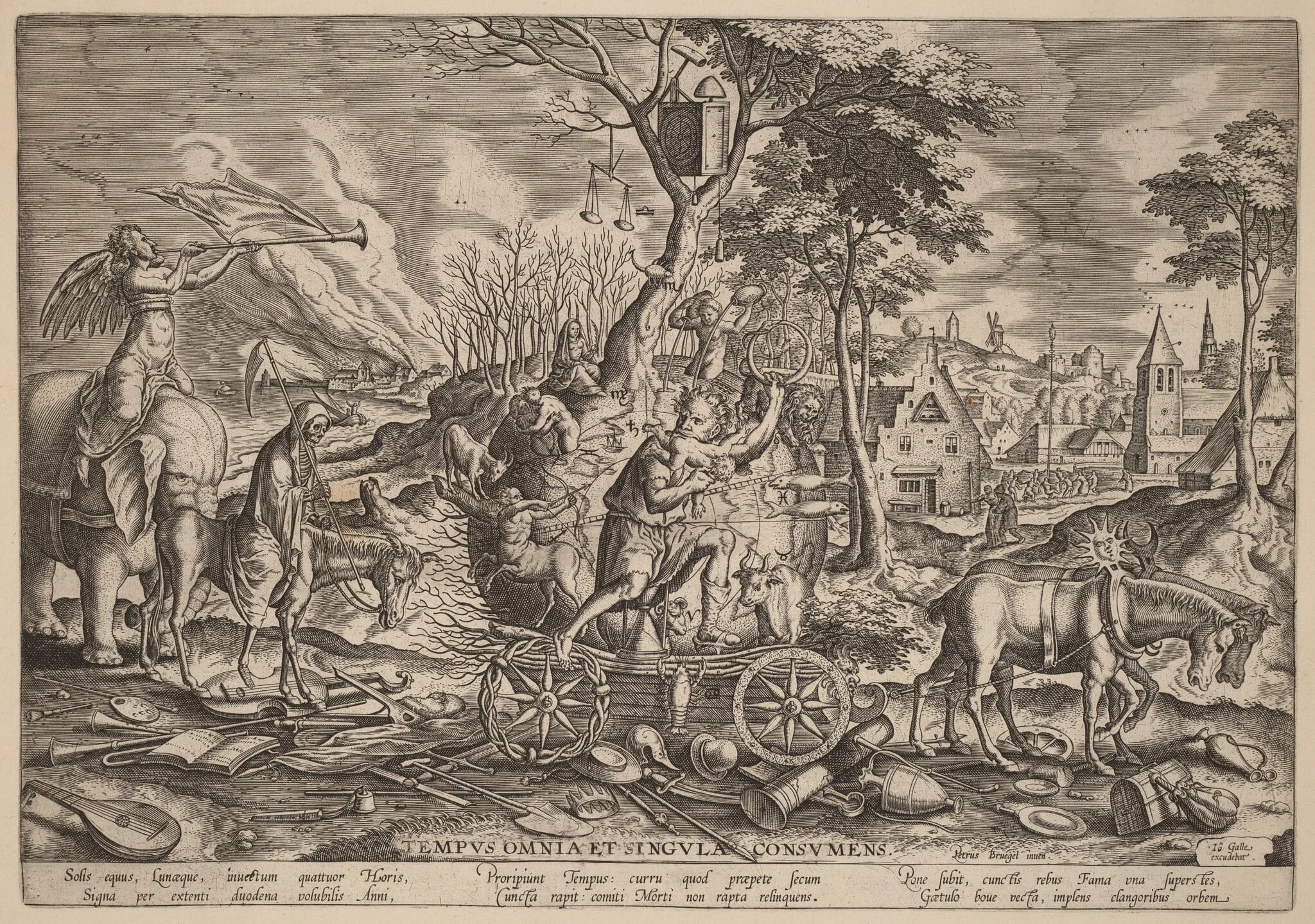 The Triumph of Time, by Philip Galle, ink, 1574