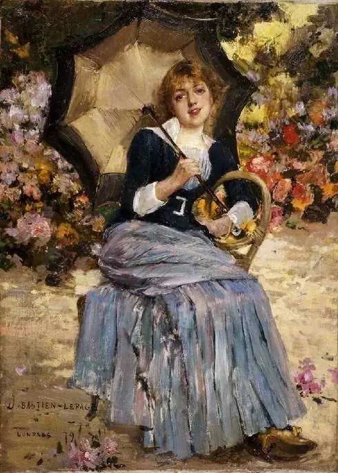 Girl with a sunshade