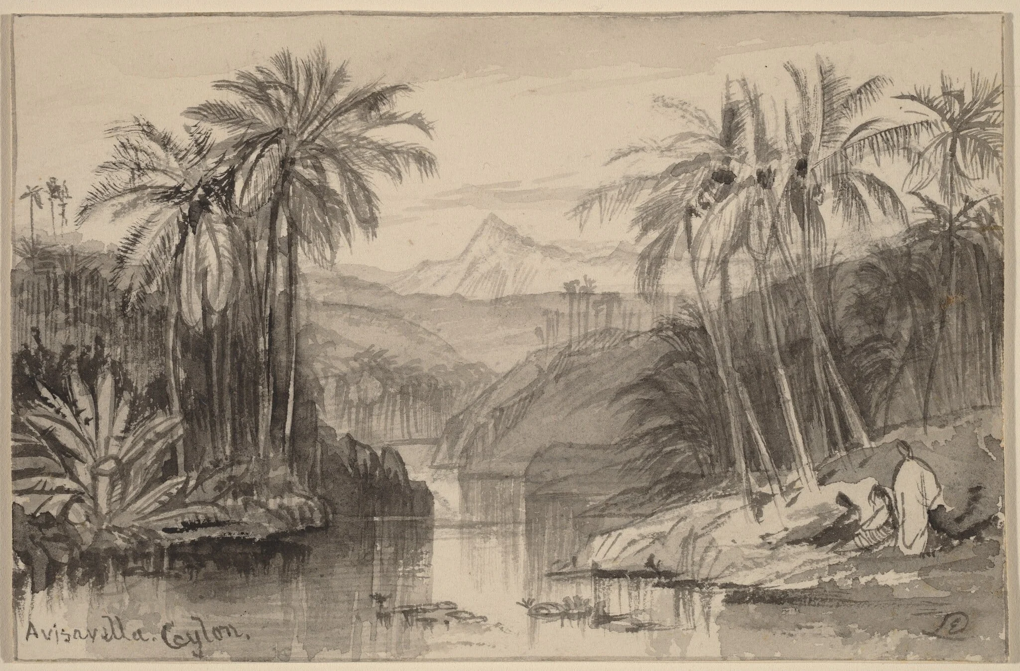 Avisavella, Ceylon, by Edward Lear, 1884