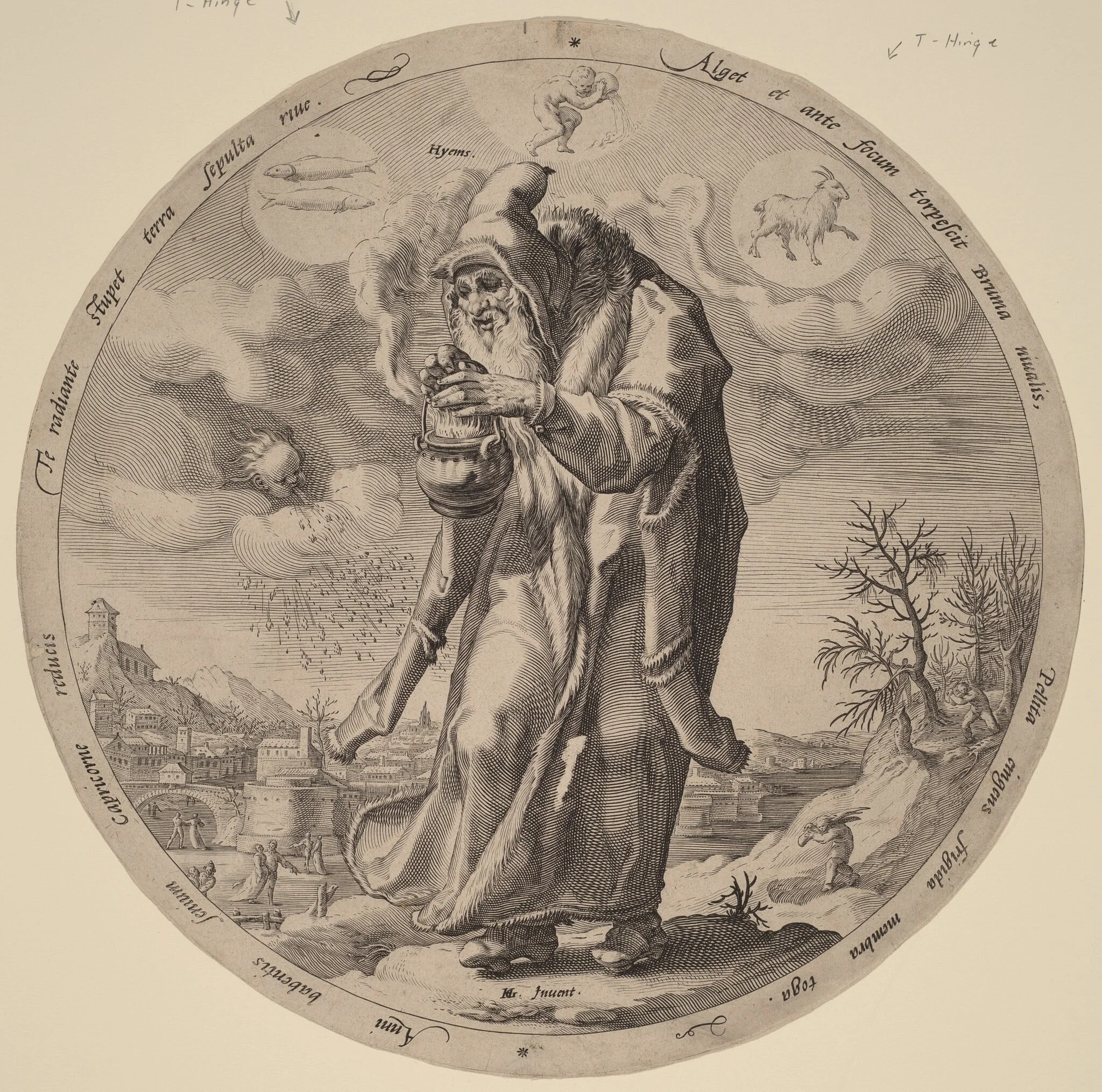 Winter, by Jacob Matham, ink, 1589