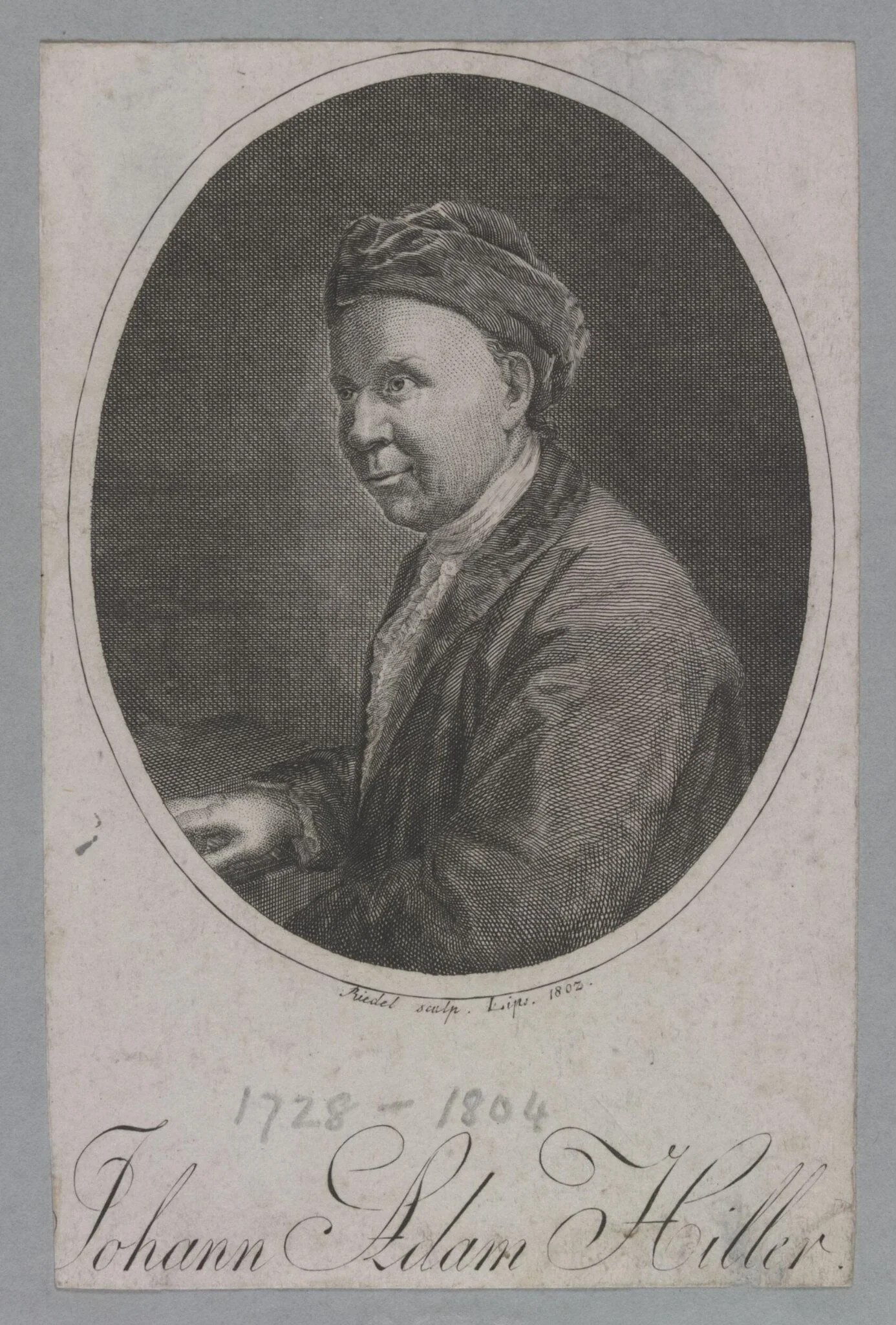 Johann Adam Hiller, by Riedel, C. J., 1802