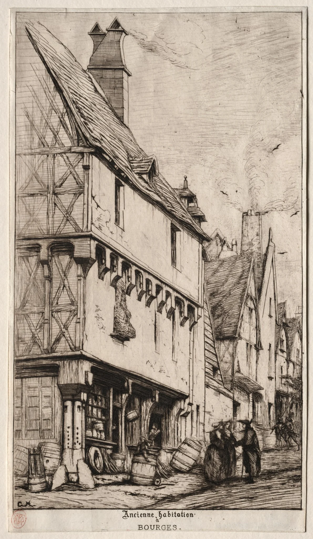 An Old House at Bourges, sometimes called the Musician's House
