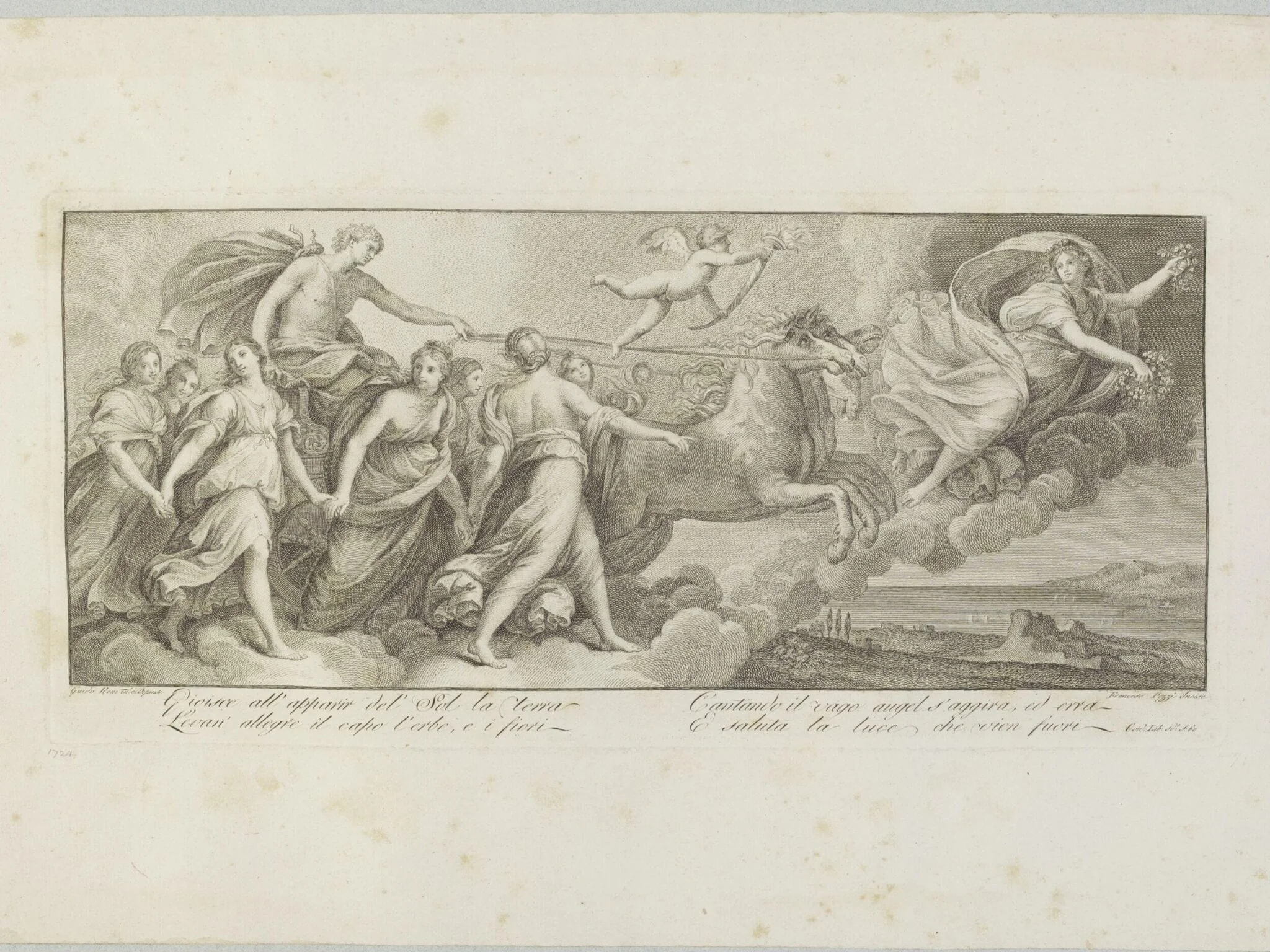 The Chariot of Aurora, by Francesco Pozzi, 1850