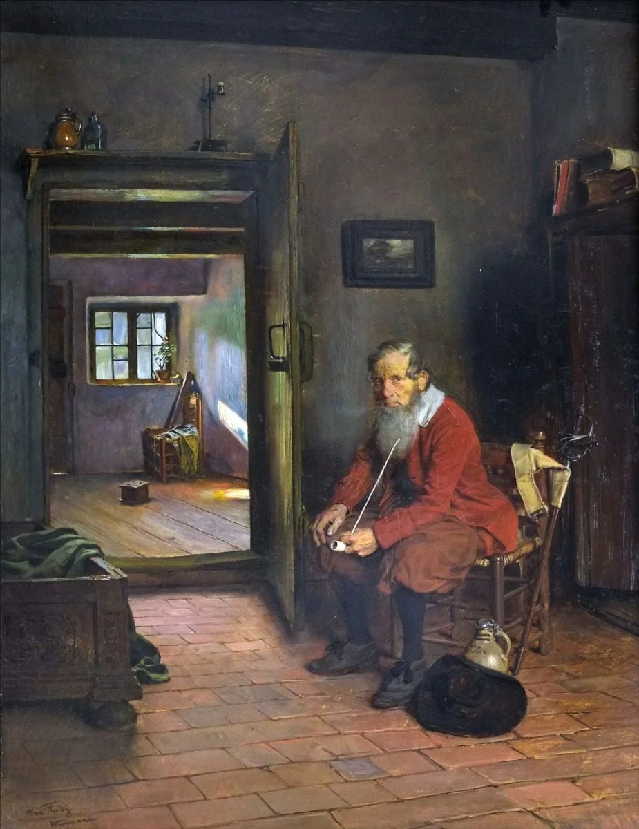 Soldat bătrân în interior, by Max Thedy