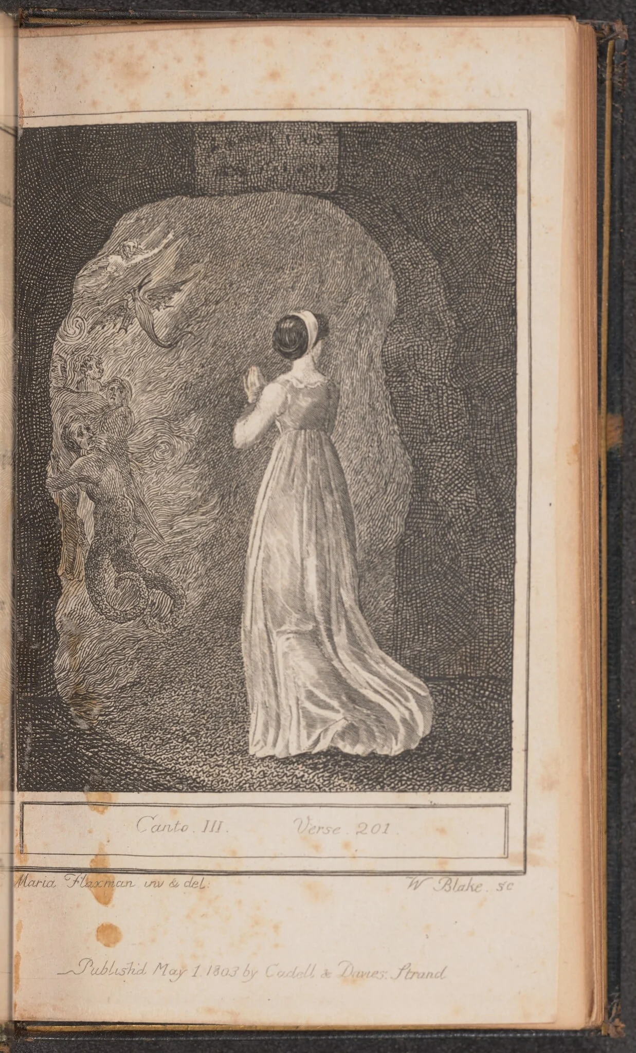 Canto III, Verse 201, by William Blake, ink, 1803