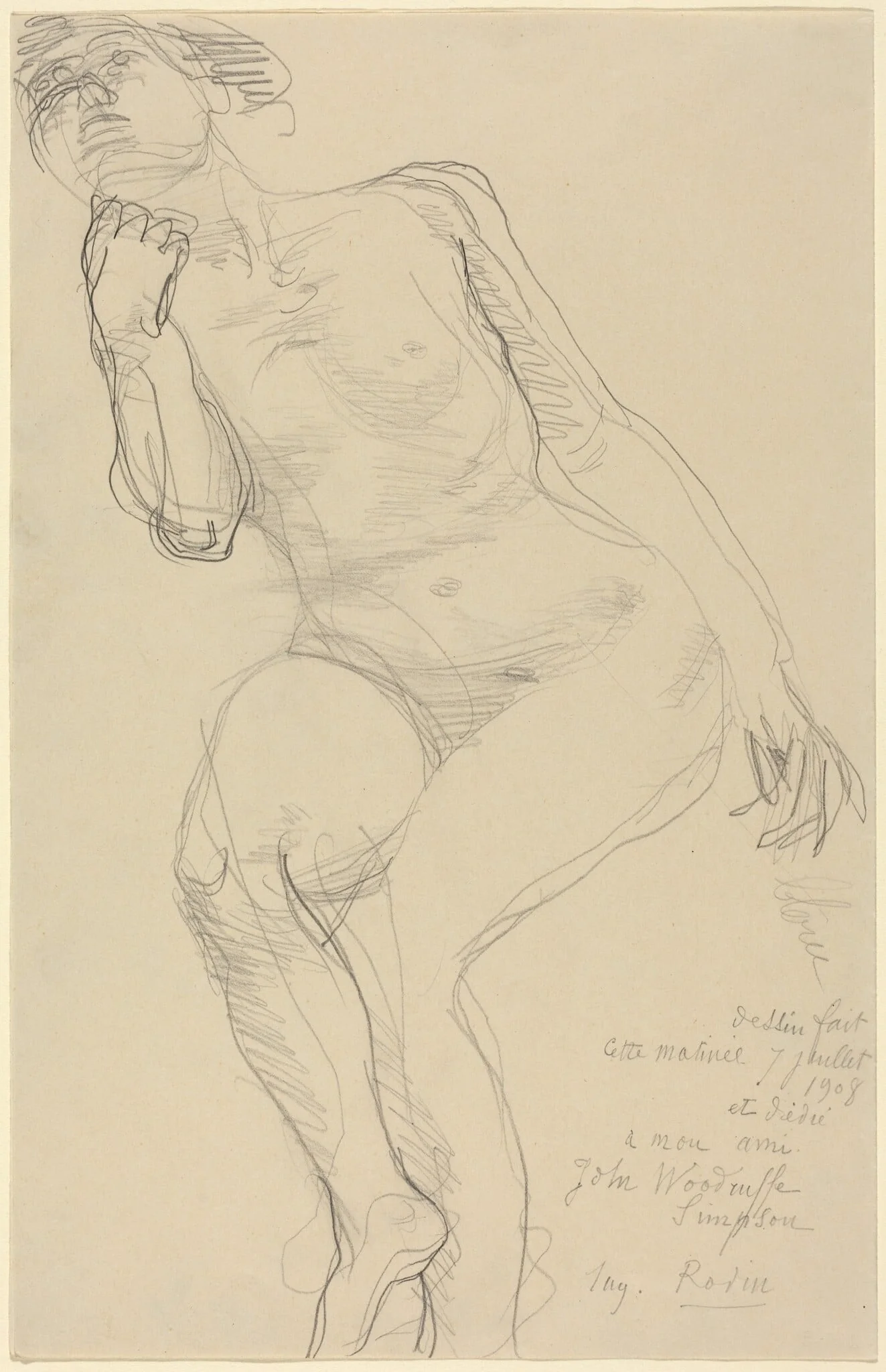 Seated Female Nude Leaning to the Left