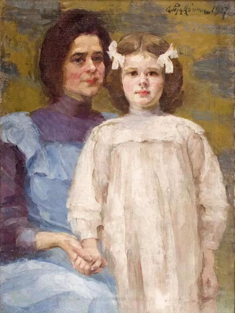 Self-portrait with Daughter