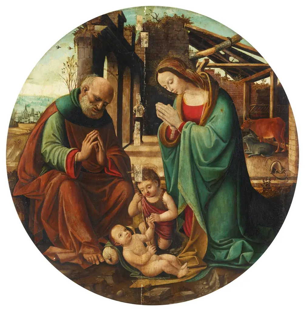 The Holy Family with Young St. John, Adoring the Child