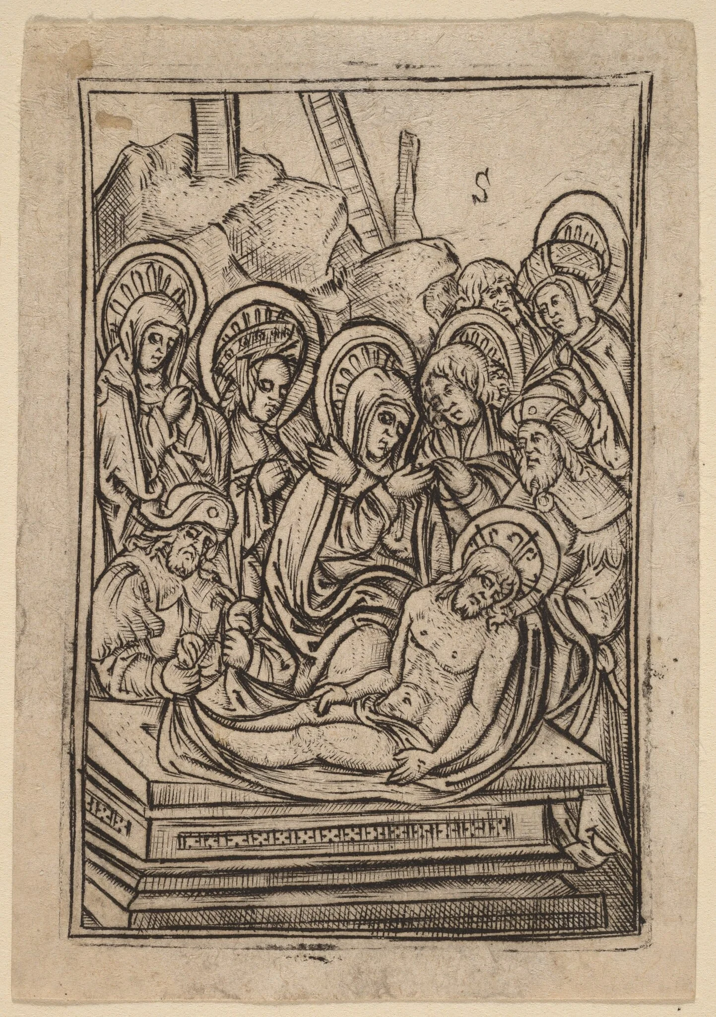 The Entombment, by Master S, ink, 1502