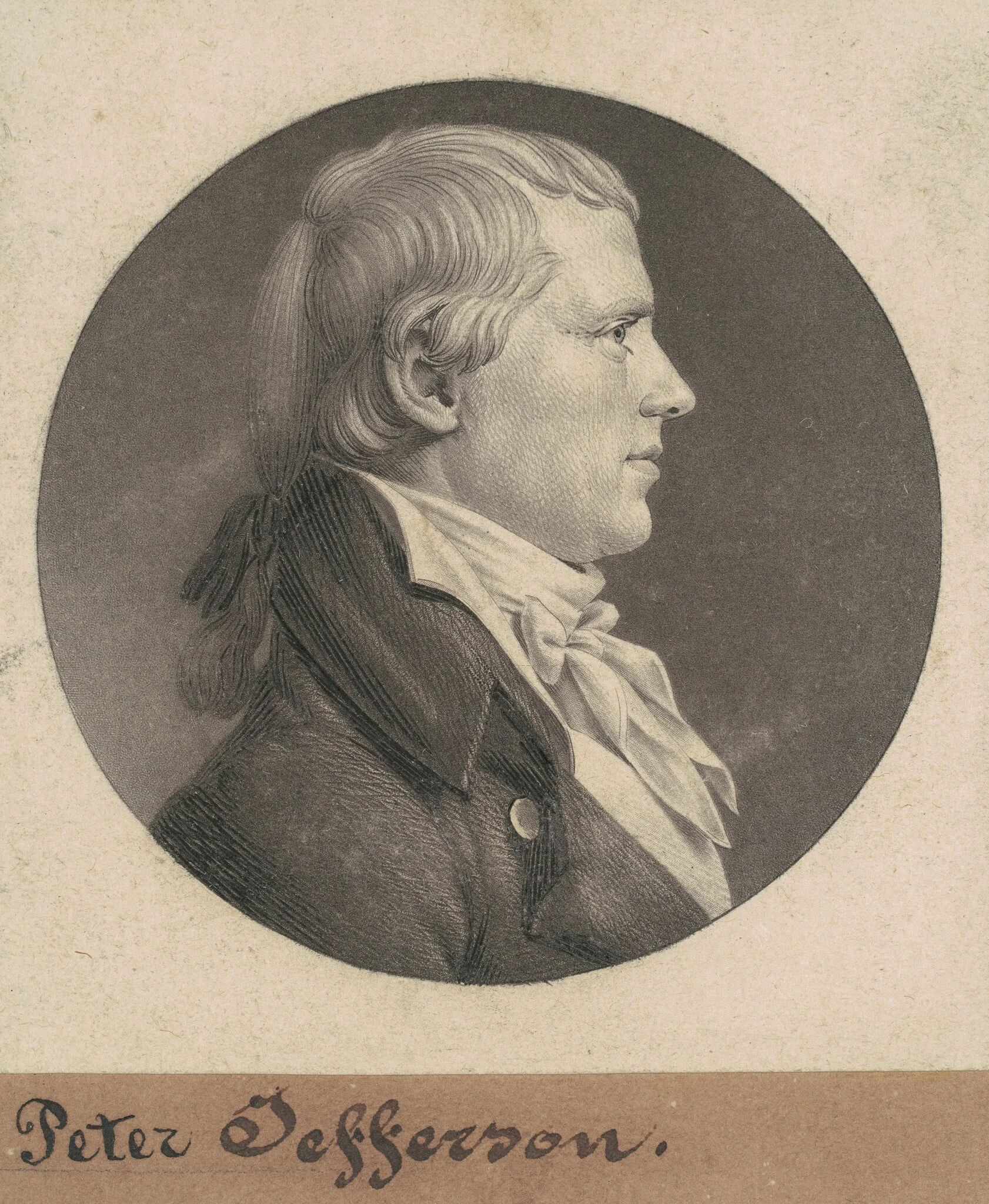 George Jefferson, Jr., by Charles Balthazar Julien Févret de Saint-Mémin, ink, 1808