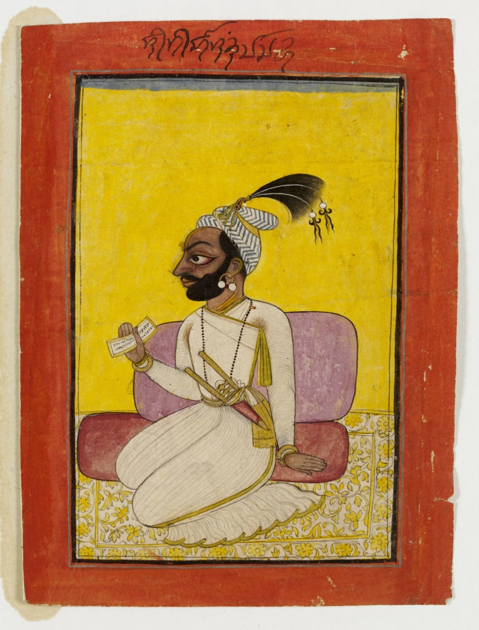 Mian Mukund Dev, by Unknown, paint, 1750