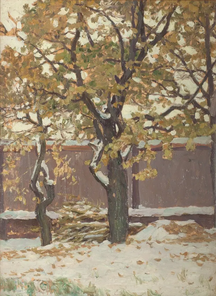 Early Snow. In V. M. Vasnetsov's Garden