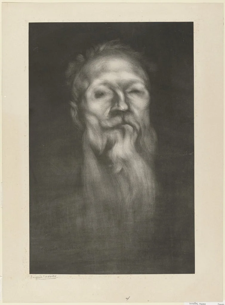 Untitled, by Eugène Carrière, ink, 1897