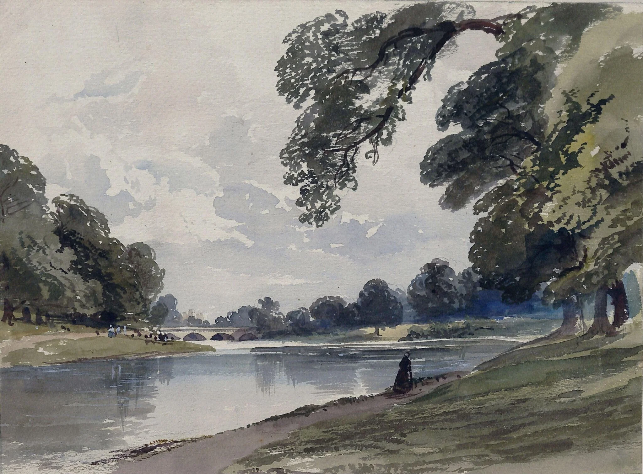 Kensington Gardens, by William Collingwood Smith, watercolor, 1849