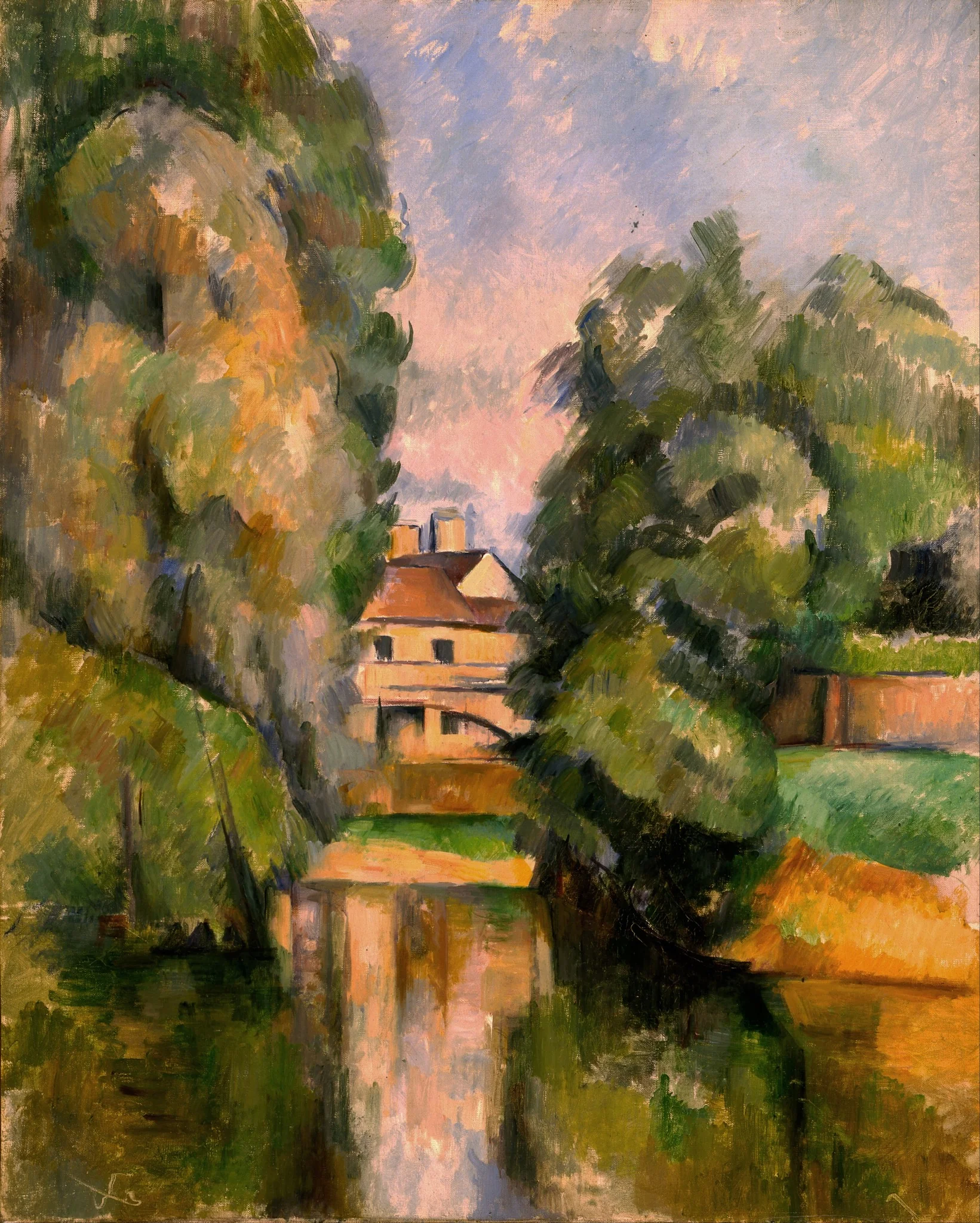 Country House by a River, by Paul Cezanne, oil, 1896