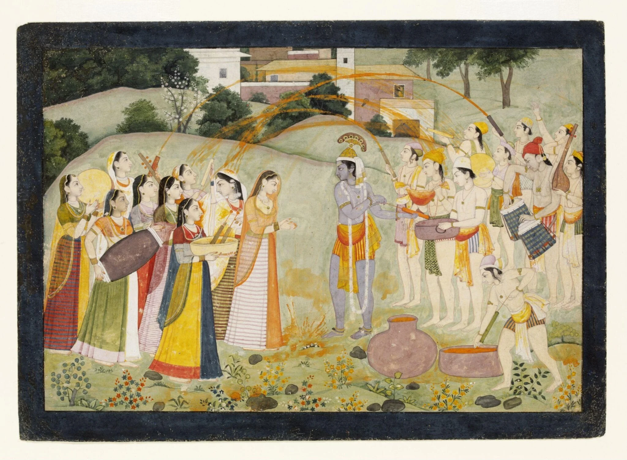 Krishna and Radha, by Unknown, paint, 1775