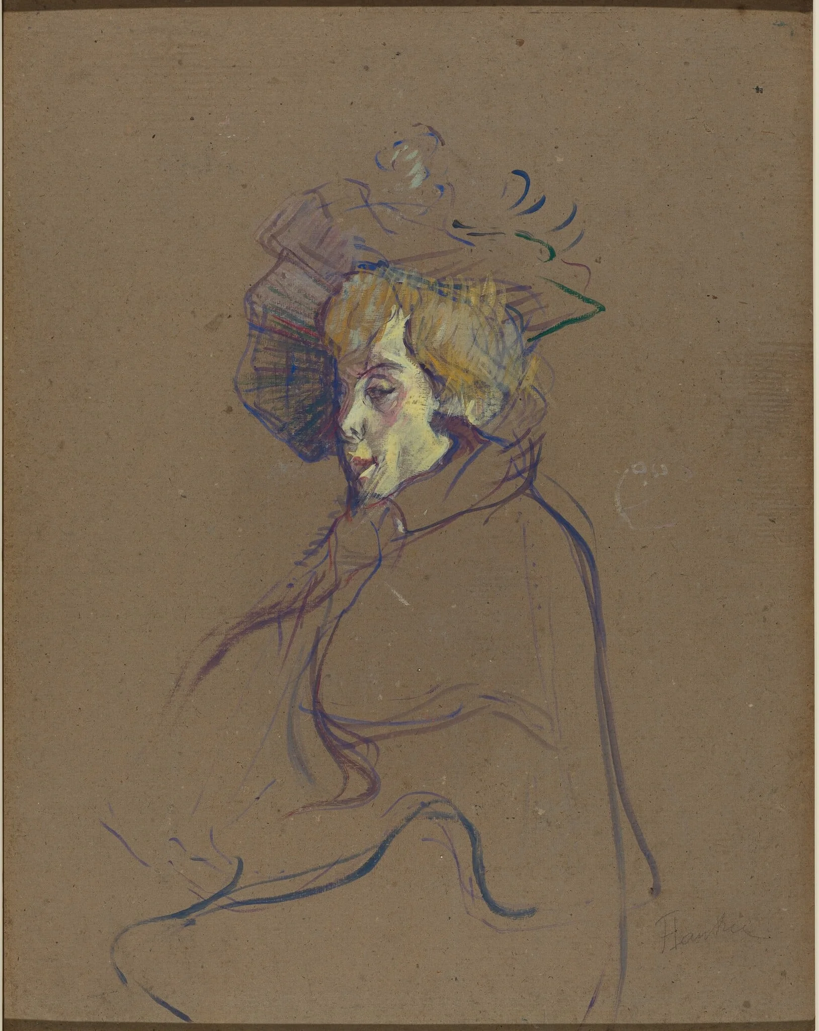 Jane Avril, by Henri de Toulouse-Lautrec, oil, 1892