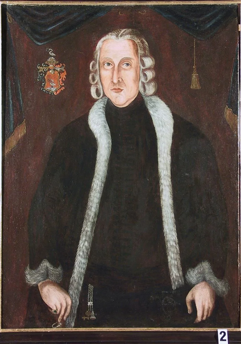 Judecătorul regal Petrus Stephanus Adolph von Klausenburger (în registrul inventar: Judecătorul regal Petrus Stephanus Adolph Klausenburger). Pandant: Susanna von Klausenburger născută Adami