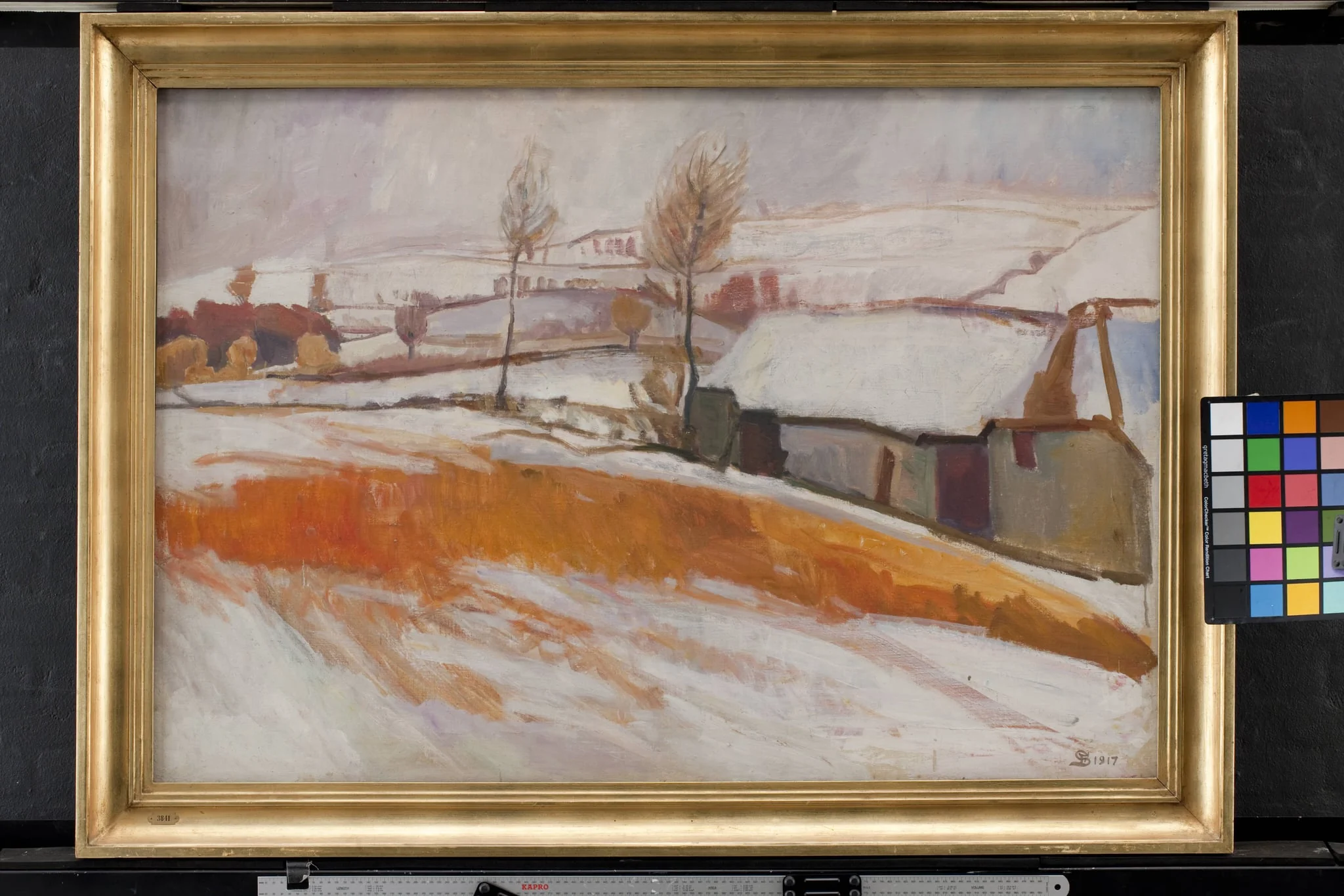 Winter Landscape. Over Kærby Hill., by Unknown, unspecified, 1917