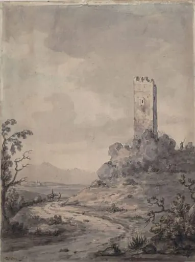 Landscape with tower