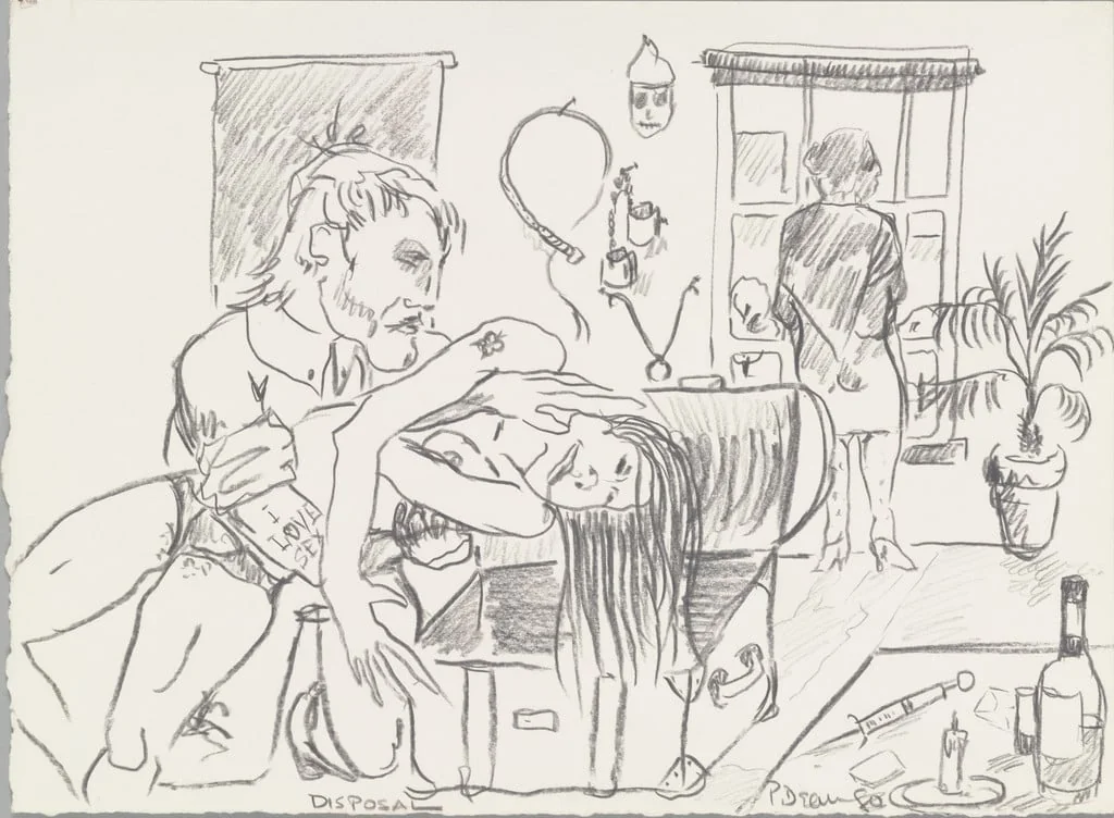 Untitled, by Peter Dean, graphite, 1980