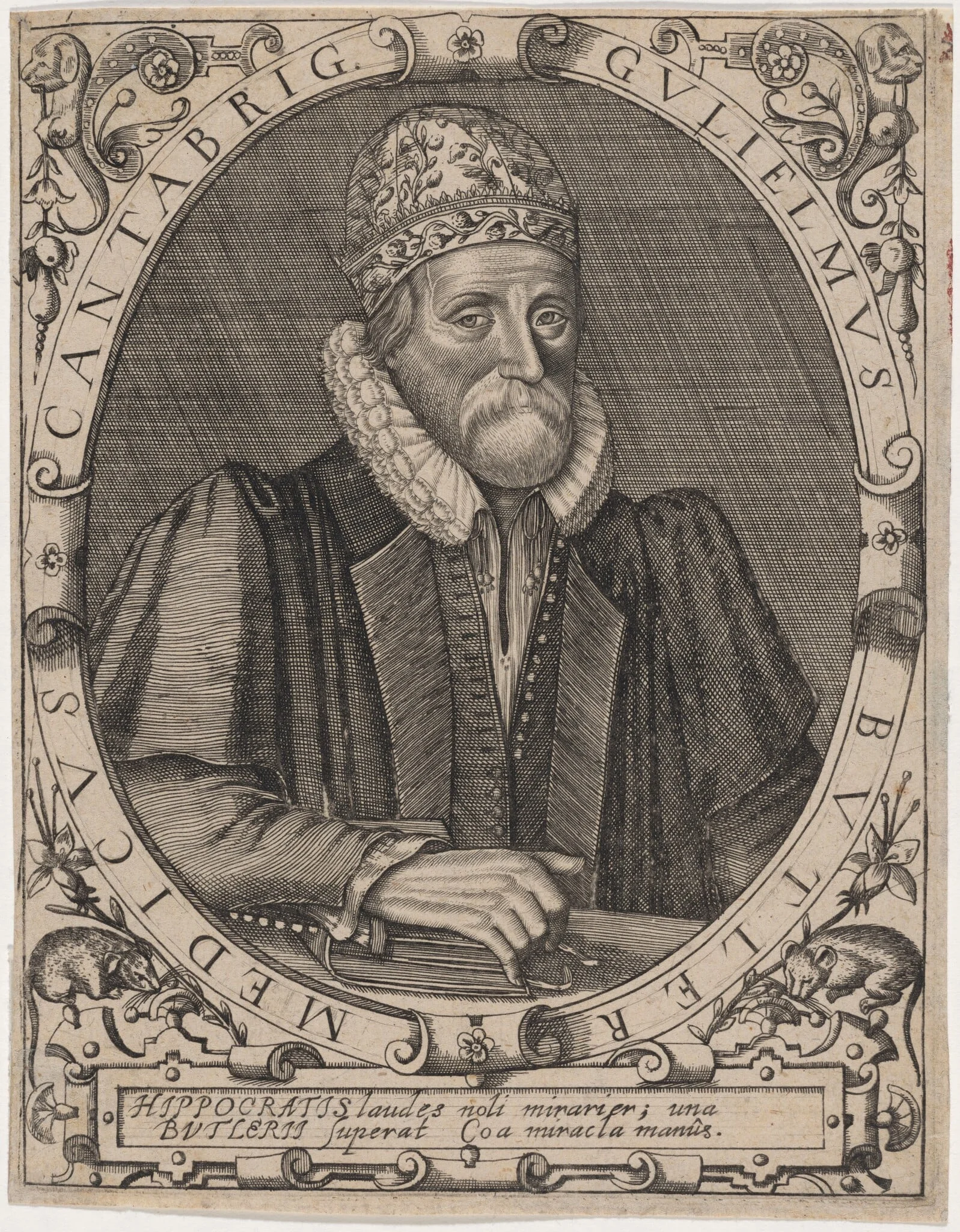 Dr. William Butler, by Unknown 19th Century, ink, 1650
