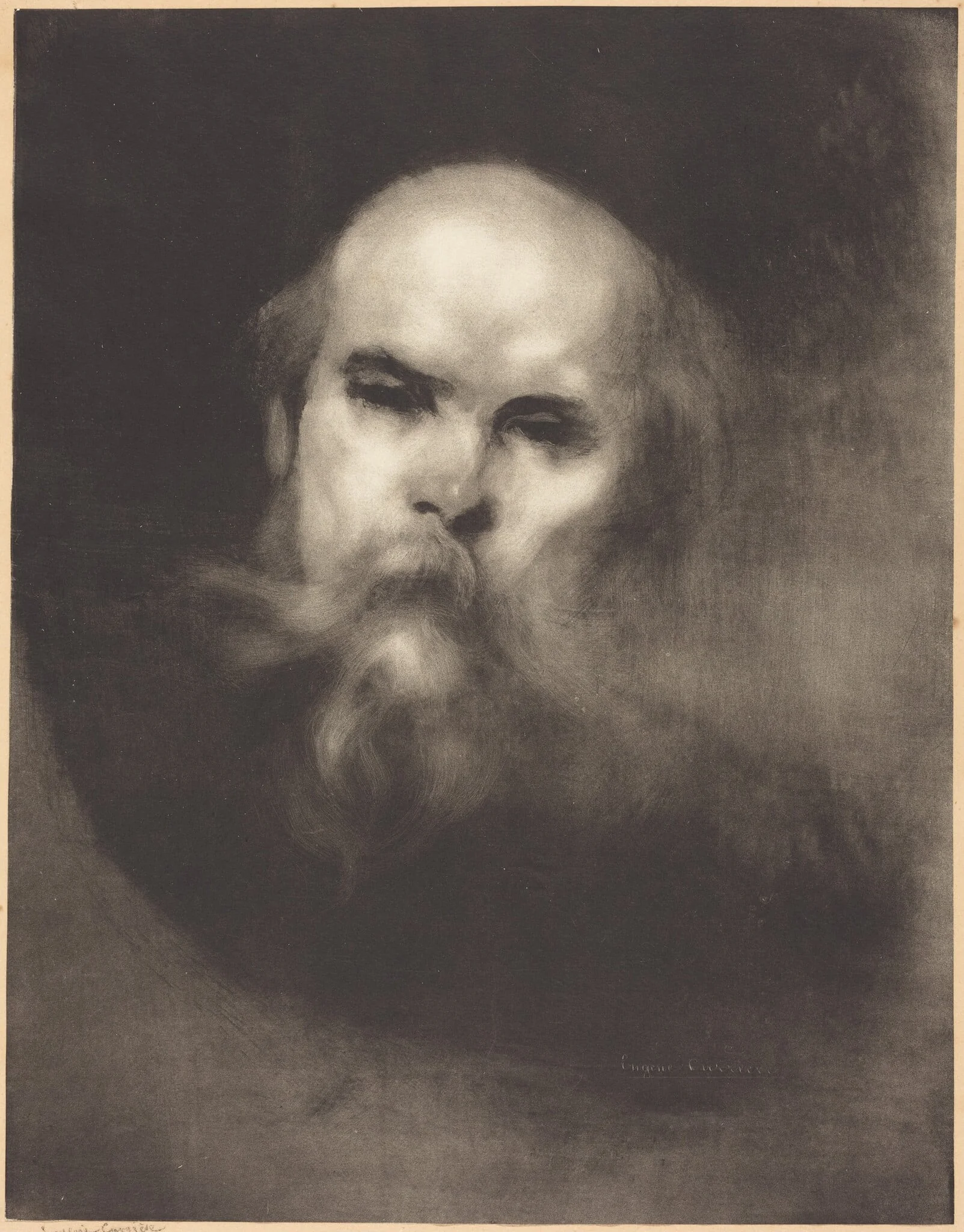 Paul Verlaine, by Eugène Carrière, ink, 1878