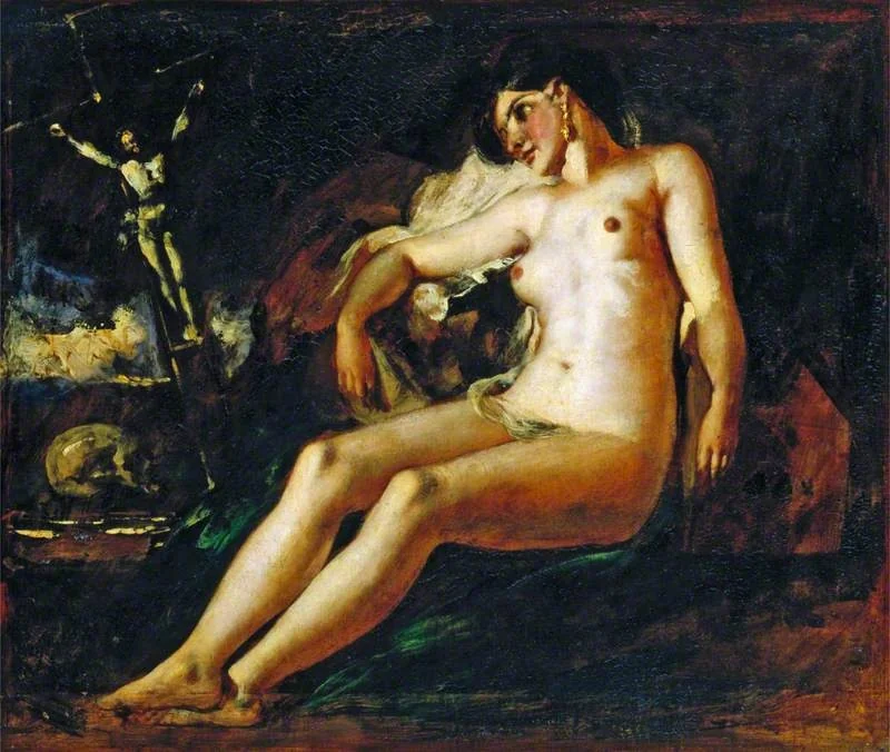 Study of a Magdalen, by William Etty, oil, 1845