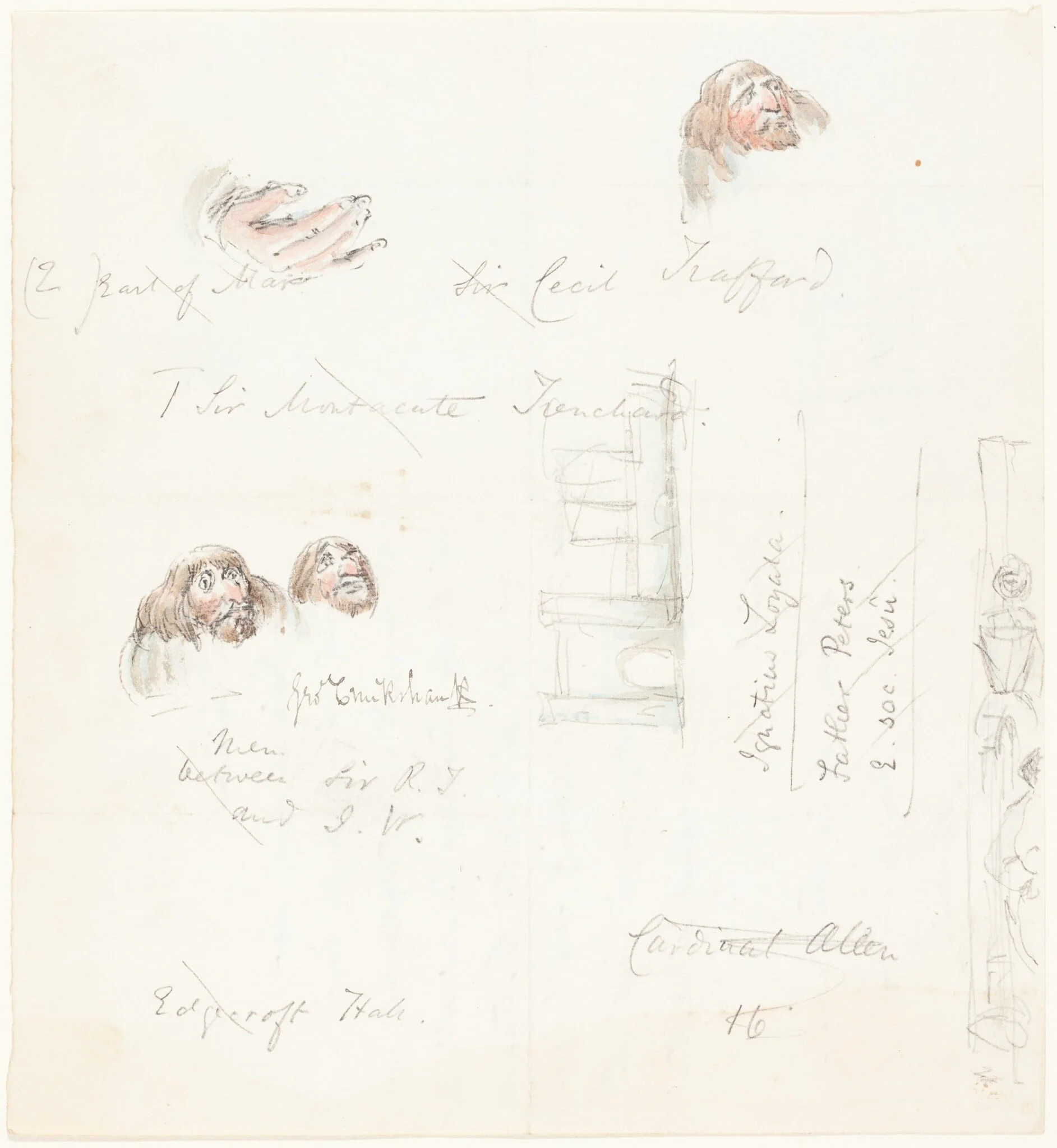 Sketches of Grotesque Faces
