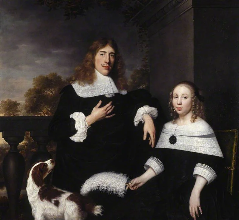 Portrait of a Couple, by Pieter Nason, oil, 1660