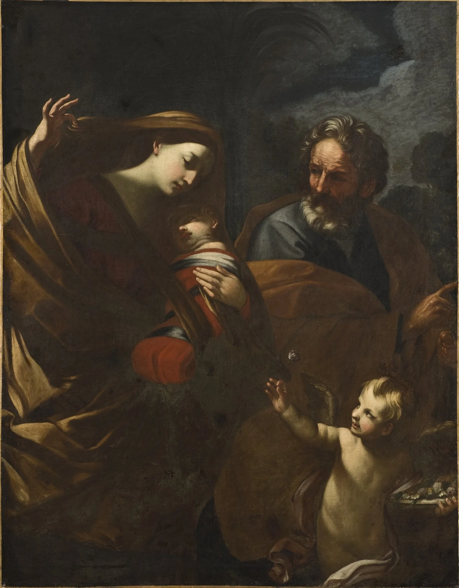 The Flight into Egypt, by Unknown, oil