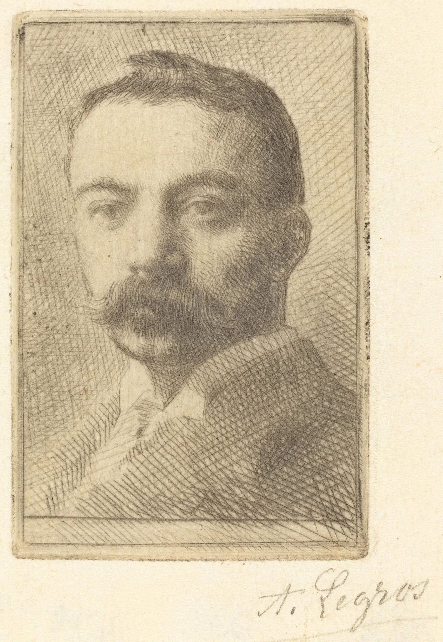 E.D. Adams, 3rd plate, by Alphonse Legros, ink, 1874